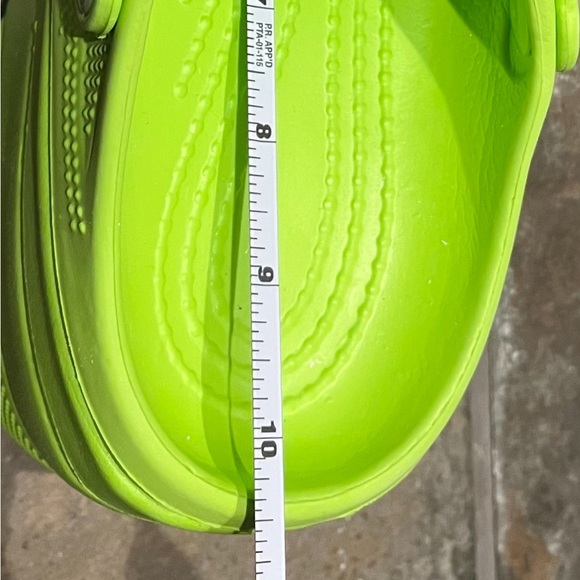 Sz 42 platform Croc look-a-likes, neon green - Picture 6 of 7